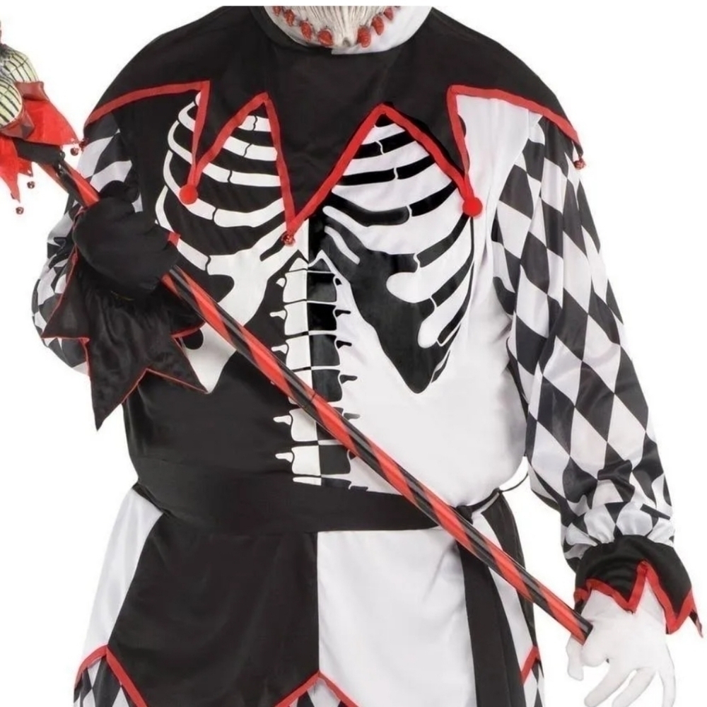 Kids Sinister Jester Halloween Costume Size Large - Picture 2 of 9